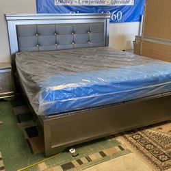 New King Size Bed With Mattres Free Delivery 
