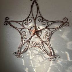 Vintage Large Braided Metal Star Texas Star Design EUC OBO
