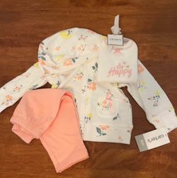 New Carter's Baby Girl 3-Piece Outfit Set 6M