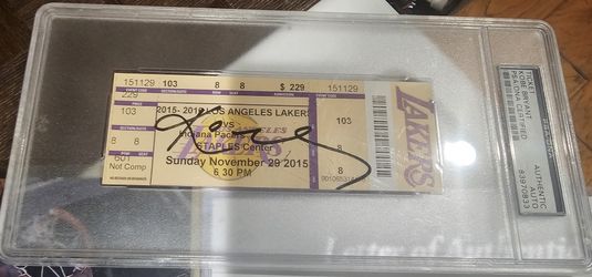 Kobe 81. Kobe Retirement. Kobe Last Game Tickets. Signed.