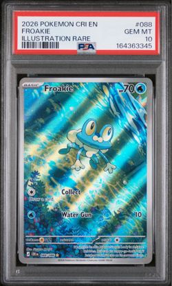 2026 POKEMON CRI EN-CHAOS RISING #088 FROAKIE ILLUSTRATION RARE PSA 10