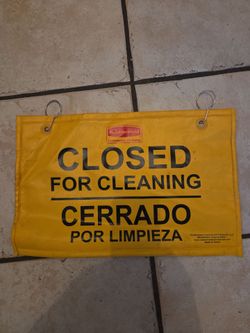 Rubbermaid Closed For Cleaning Sign