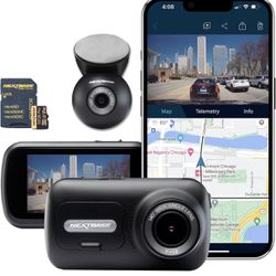 Nextbase 322GW Dash Cam Front + Rear Window Camera + 32GB SD Card - Small with App - Full 1080p/60fps HD in Car Camera- WiFi Bluetooth GPS-SOS Emergen