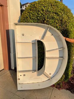 Antique Neon Sign Letter D