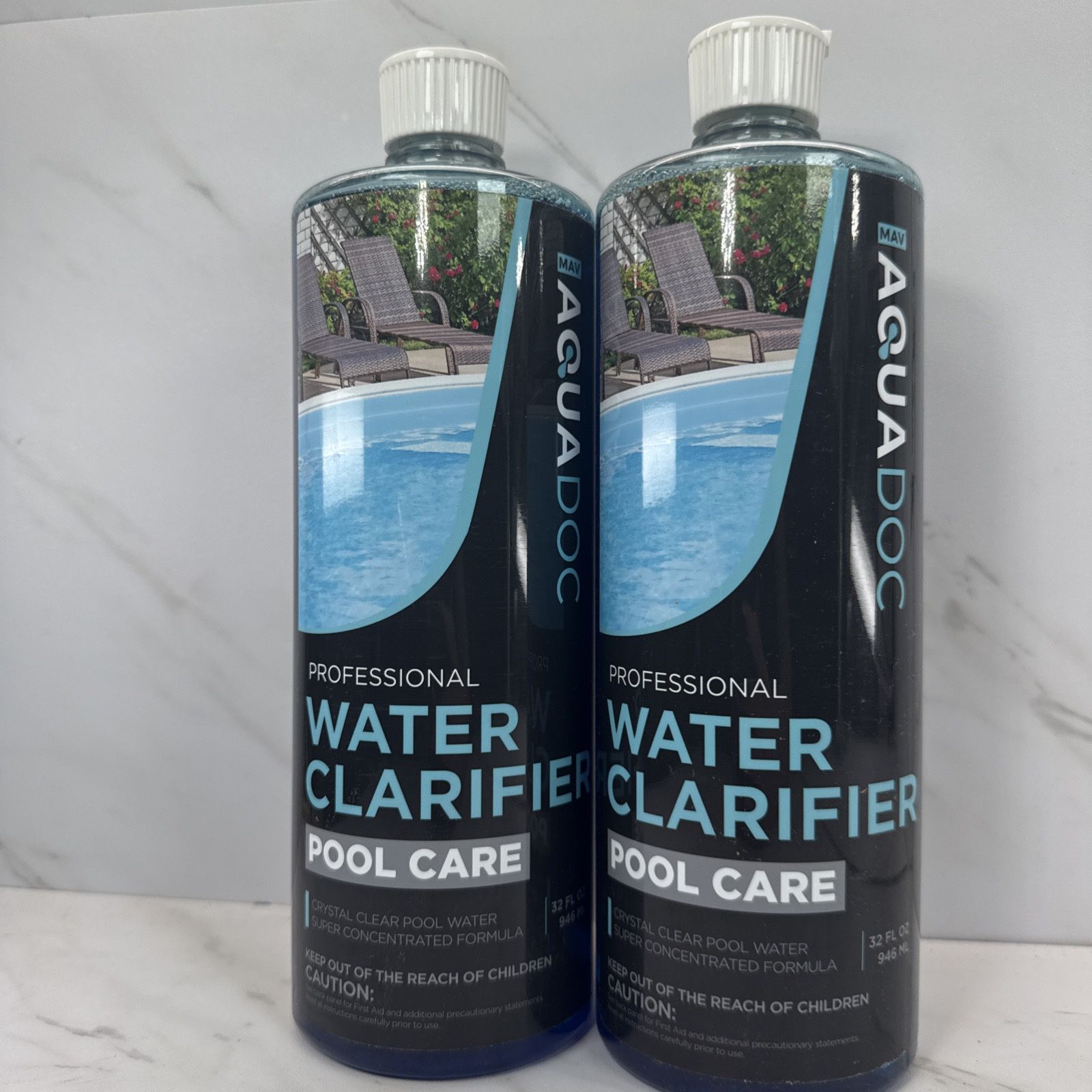 2 Pack✨Aqua Doc Professional Water Clarifier ✨32fl Oz Ea✨Pool Care