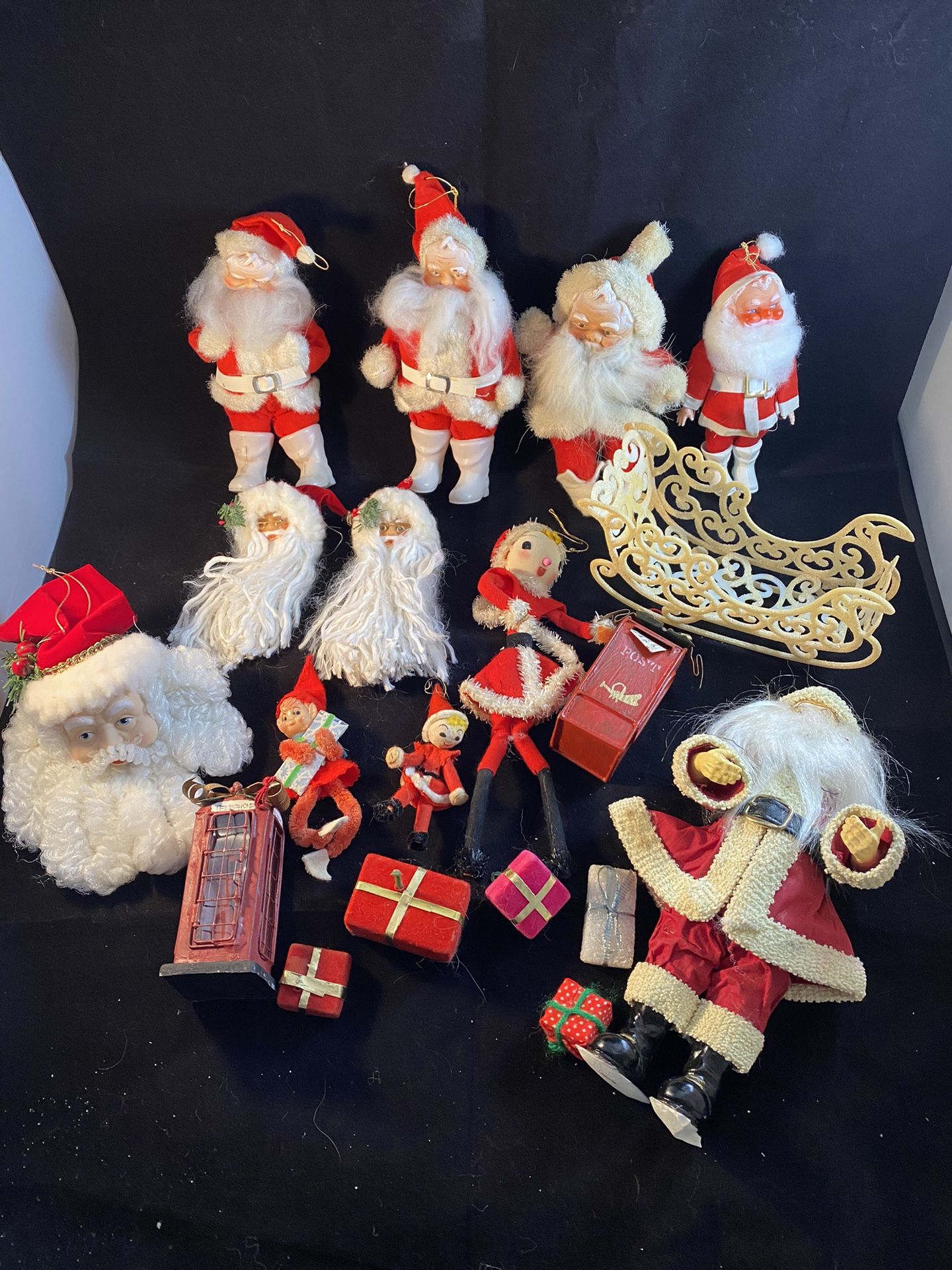 40’s-60’s Vintage Christmas Lot Excellent Condition Santa