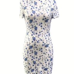 Women's Floral Mock Neck Dress