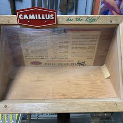Antique Rear Loading Countertop Camillus Knife Store Display Cabinet
