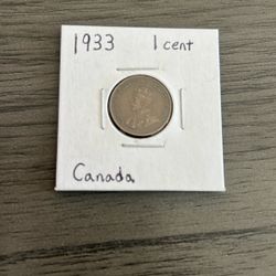 1933 1 Cent Canadian 