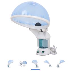 Zeny Portable 2 In 1 Hair and Facial Steamer with Bonnet Hood for Personal Home Use