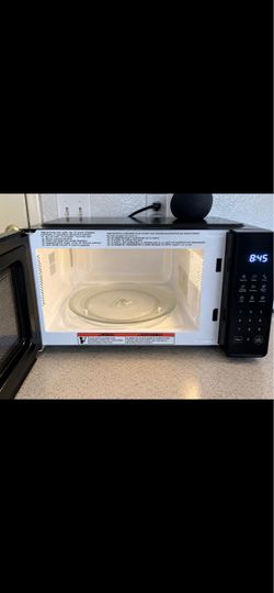 Black Countertop Microwave with Digital Display