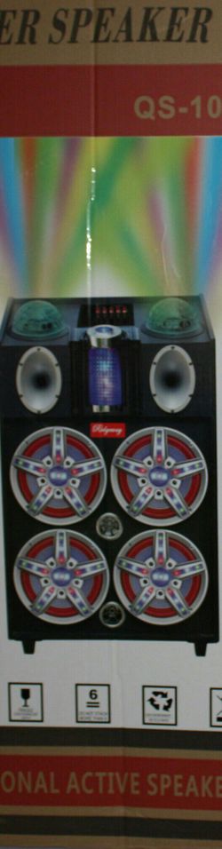 Bluetooth speaker SD card,slot USB port,FM radio,microphone included for karaoke