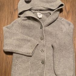 Gap 18-24 Months Gray Baby Bear Cardigan 