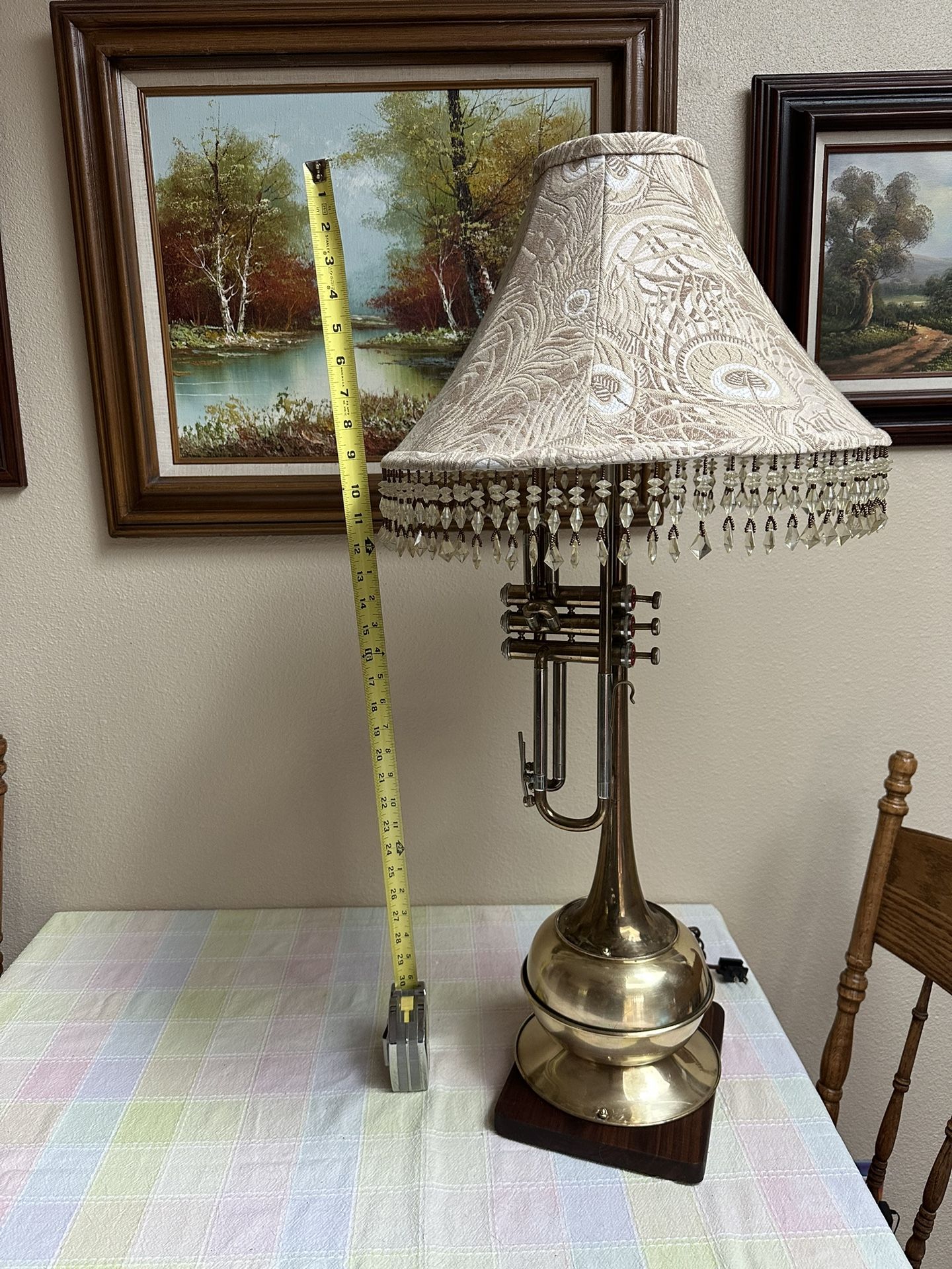 Handcrafted Vintage Trumpet Lamp