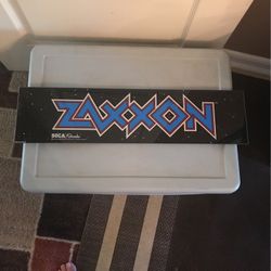 Original Zaxxon Arcade Video Game Marquee
