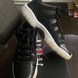 Black/Gym Red Jordan 11 Retro Low - Size 7Y