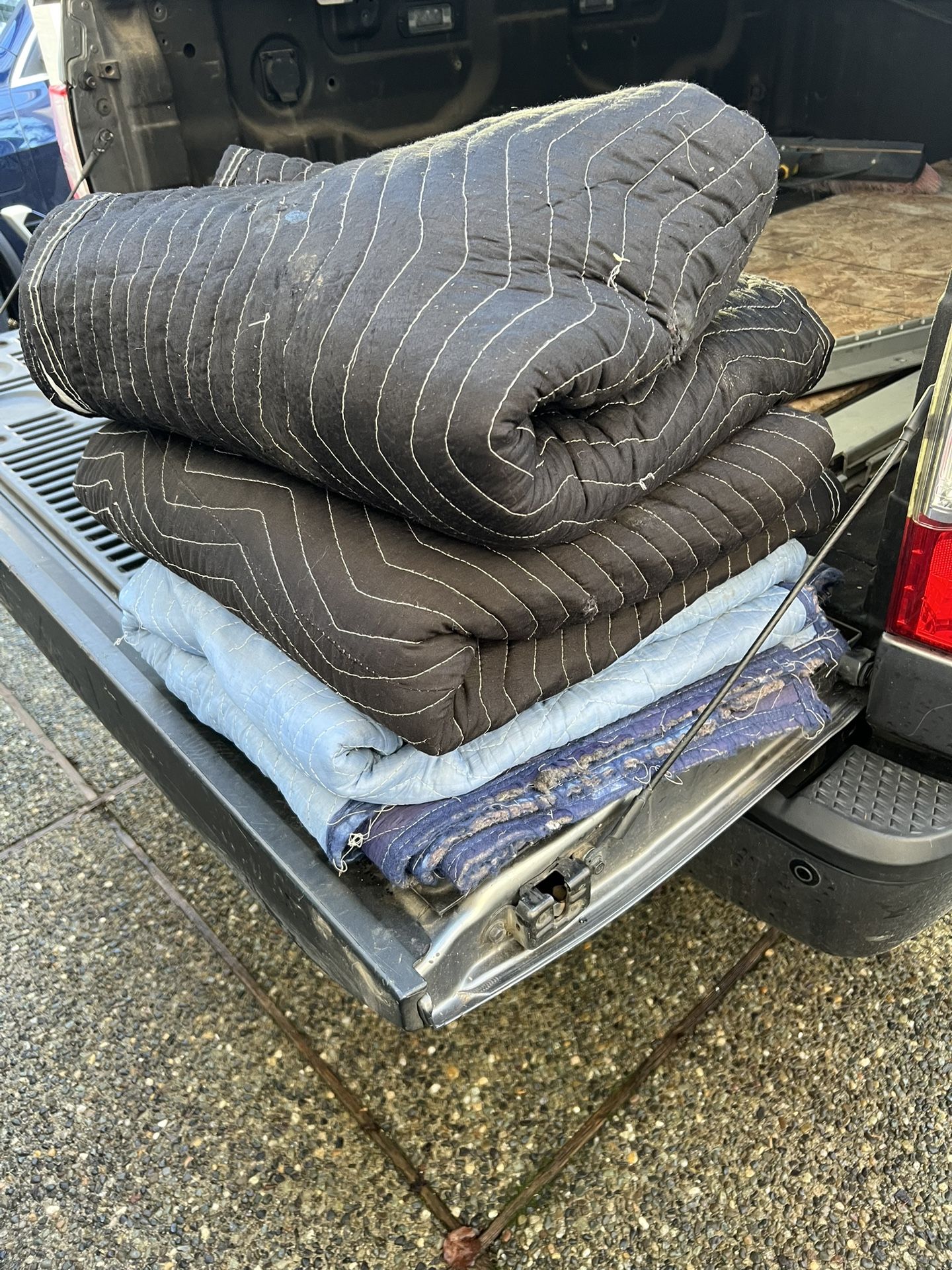 Three Used Moving Blankets. 