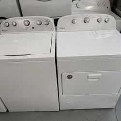 Used Like New Whirlpool Top Loading Washer With Agitator And Gas Dryer Set 