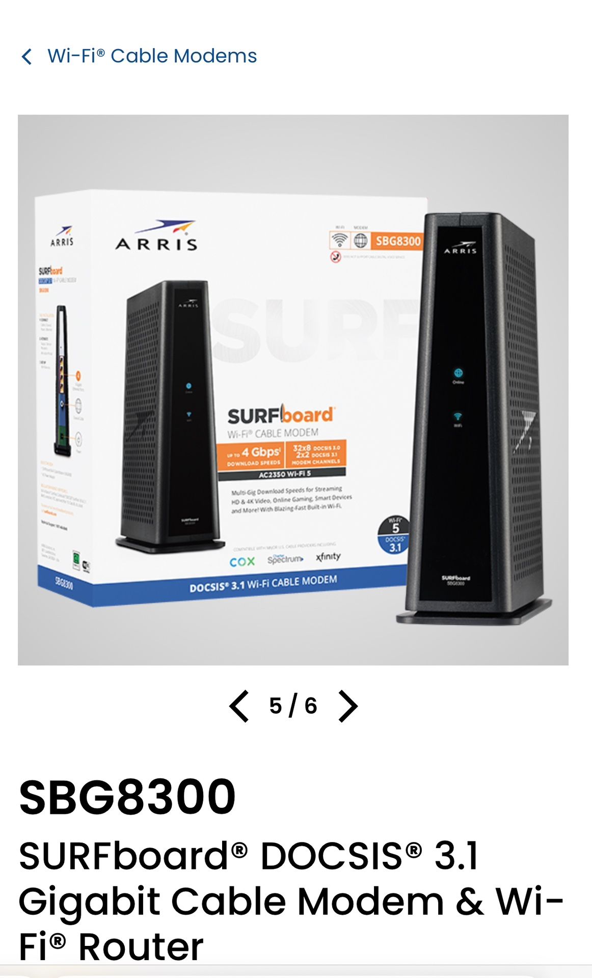 Surfboard SGB8300 Docsis 3.1