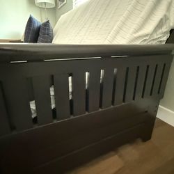 Black and brown futon.
