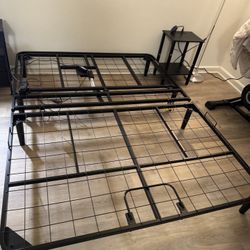 Adjustable Queen Bed Frame – Like New, Works Perfect