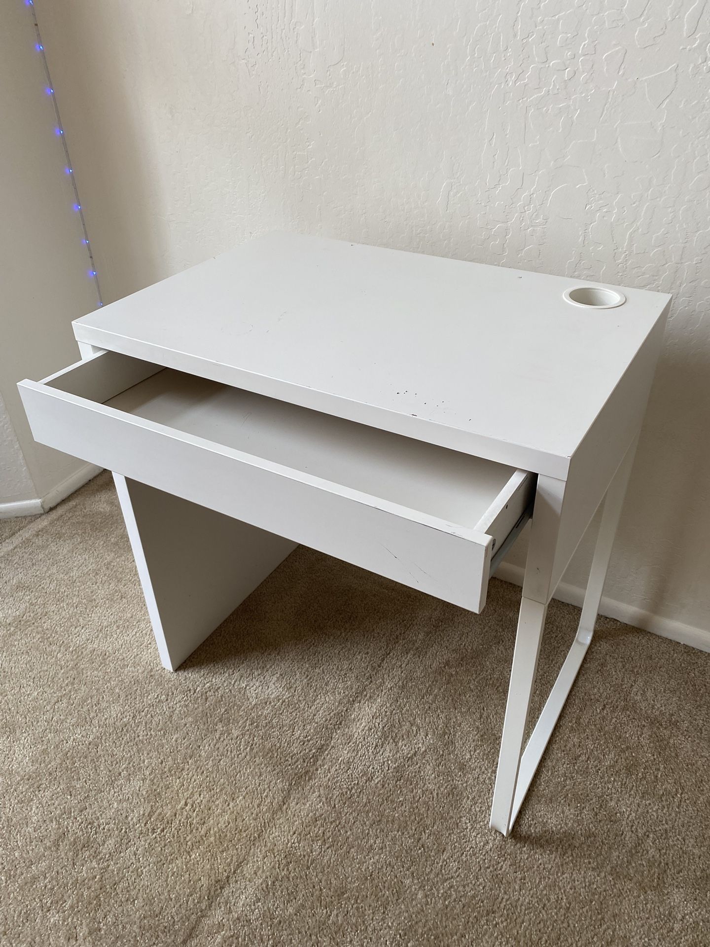 Small Desk With Drawer White IKEA Micke