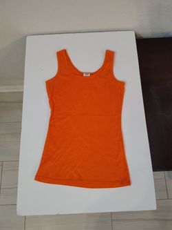 orange wrap top tank women, size M