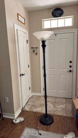 Black Torchiere Floor Lamp