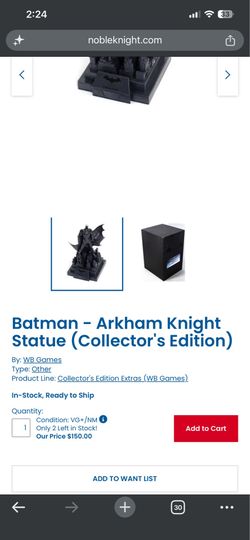 Batman Arkham Knight Statue Collectors Edition