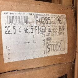  Fixed Glass Window – 22.5” x 46.5” – New in Box