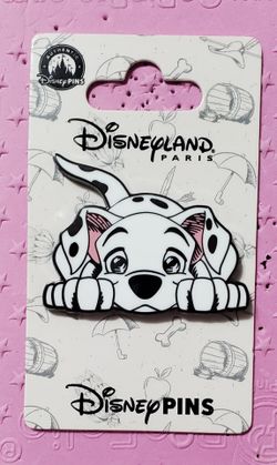 Disney Disneyland Paris 101 Dalmatians Spot Dalmatian Puppy Crouching Pin 2026