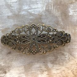 Filigree Oval Barrette. Gift Boxed.  $8