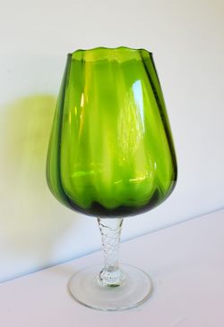Beautiful BIG Green Glass / Vase?