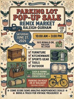 Parking lot sale