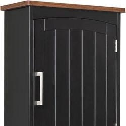 Black/Oak Medicine Cabinet 