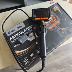 Borescope Camera with Lights, Industrial Endoscope Inspection Camera with Articulated Probe, Flexible Mechanic Fiber Optic Snake Scope Cam for Wall Au