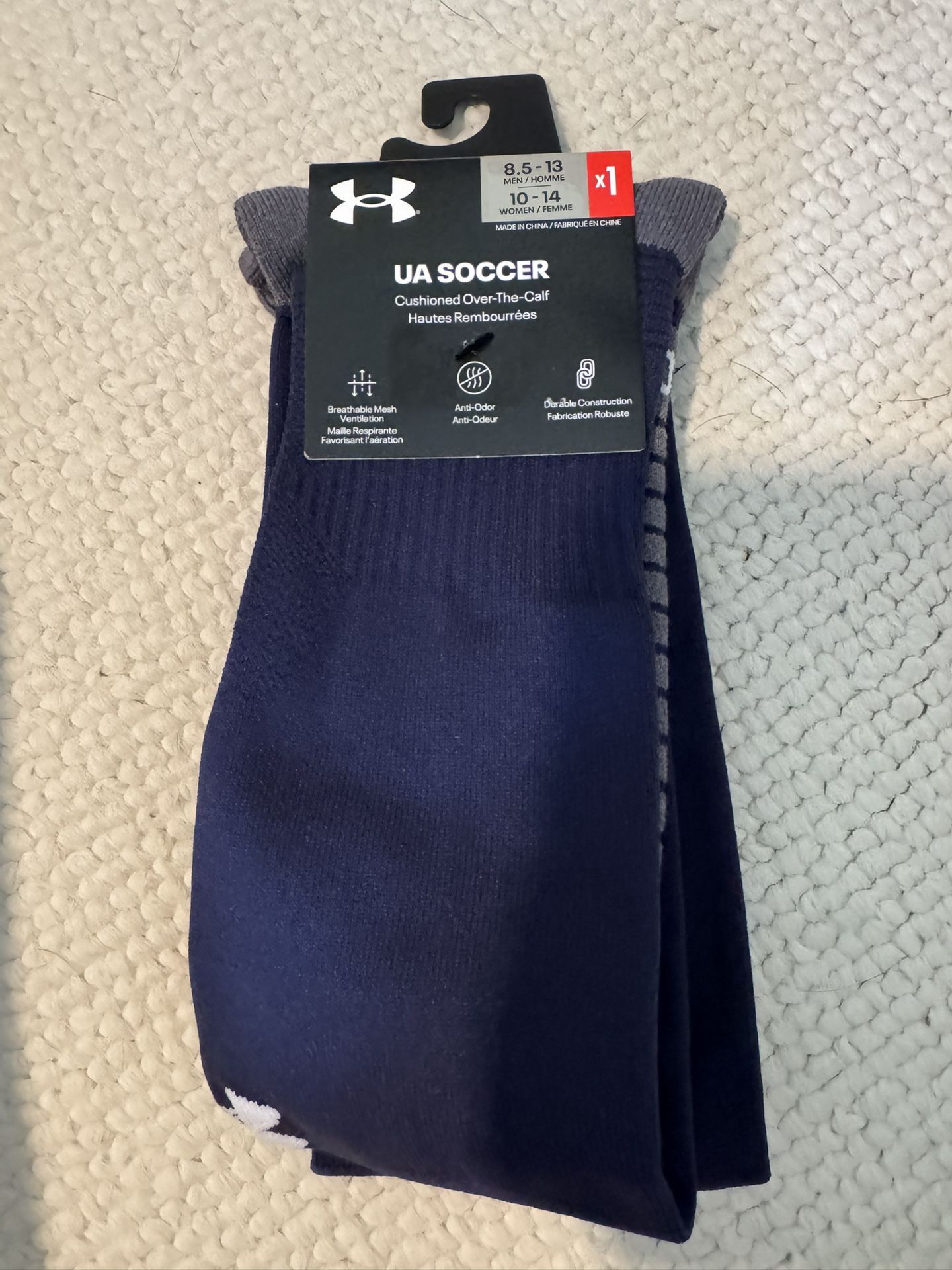 New Men’s Soccer Cushioned Over The Calf Under Armour Socks 