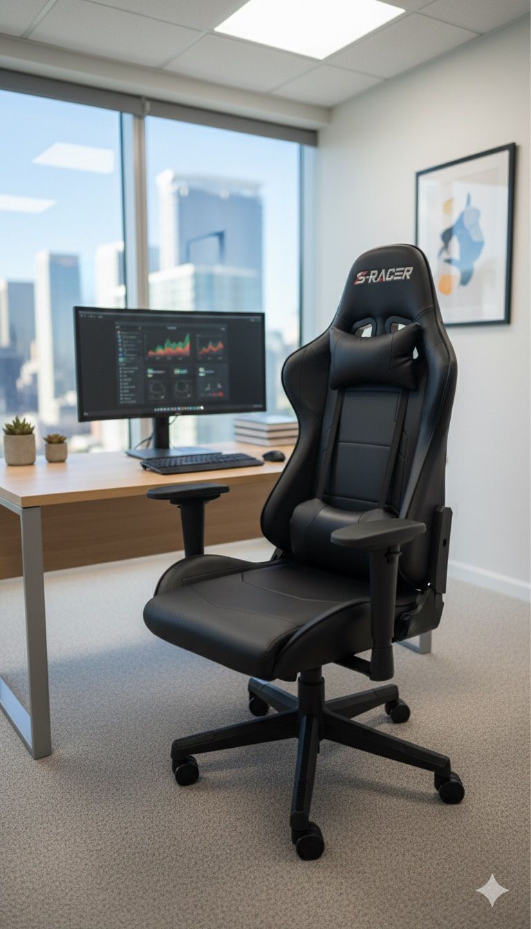 🎮 S-RACER High-Back Gaming/Office Chair - Excellent Condition!