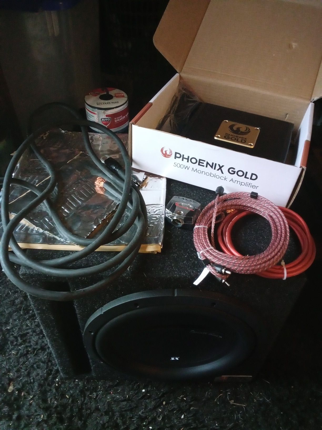 Brand New Phoenix Gold Subwoofer Setup