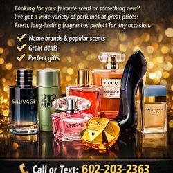 🔥 PERFUMES FOR SALE 🔥
Big Selection – Men & Women Fragrances Available