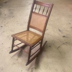 Antique Wood Rocking Chair With Kaihning! Great Condition 