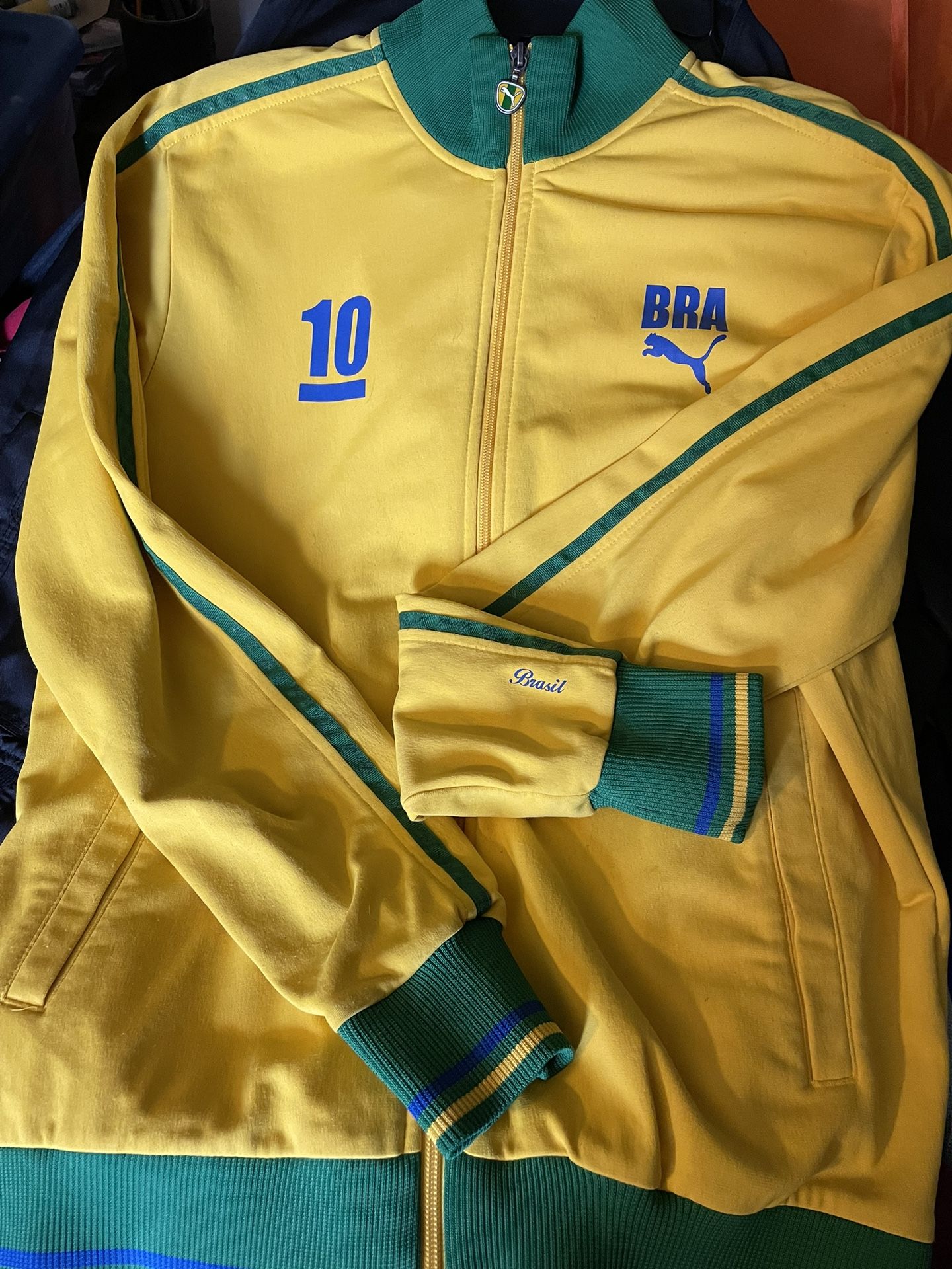 Puma Vintage Brasil Brazil Track Jacket Soccer Fútbol Futebol Size Medium 