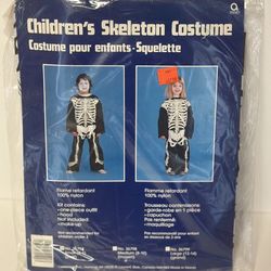 Children’s Skeleton Costume Size 8-10 Medium NEW