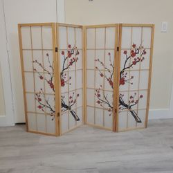 Oriental  Theme Room Divider  H 57 in x  each panel W 17 in 