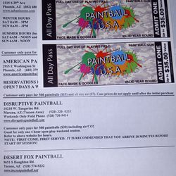 Two Tickets For Paintballing
