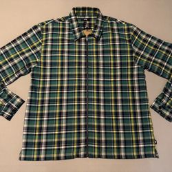 Stussy Men’s Plaid Zip Flannel Shirt Brand New BNWT DS