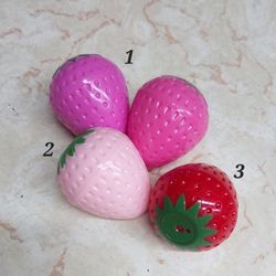 4 Scented Strawberry Lip Balms