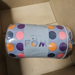 Brookstone Squishy FOM Cushion Pillow - The Original Stretchy, Comfy, Polka Dot