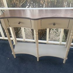 Gray Console, Sofa Table, Entryway. With Two Drawers Very Good Condition.t