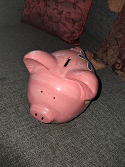 Pink Ceramic Piggy Bank